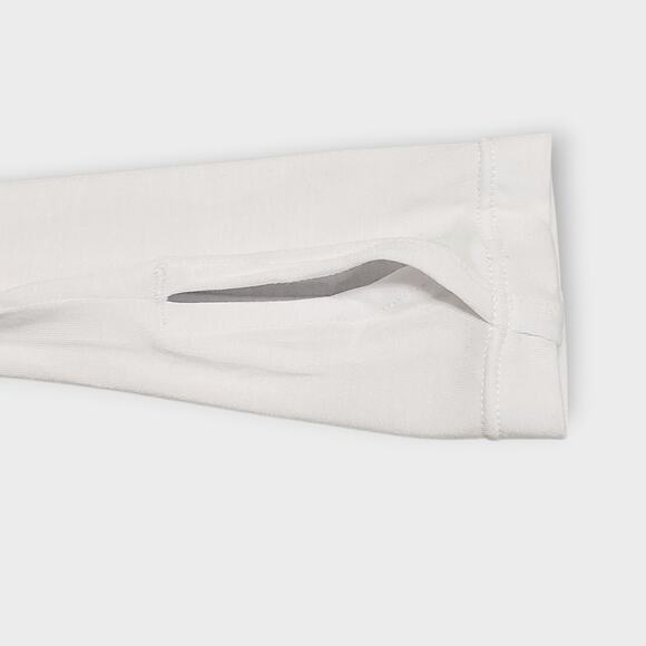 NWT POPFLEX The Perfect Long Sleeve Top Crop Oversized Tee White Sz XXS Active - Picture 10 of 11